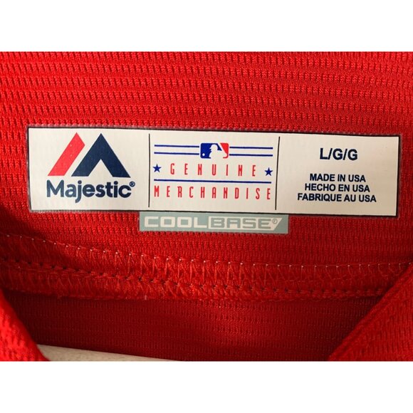 Bryce Harper Washington Nationals Majestic Cool Base Red Jersey Mens Size L MLB - Picture 4 of 8